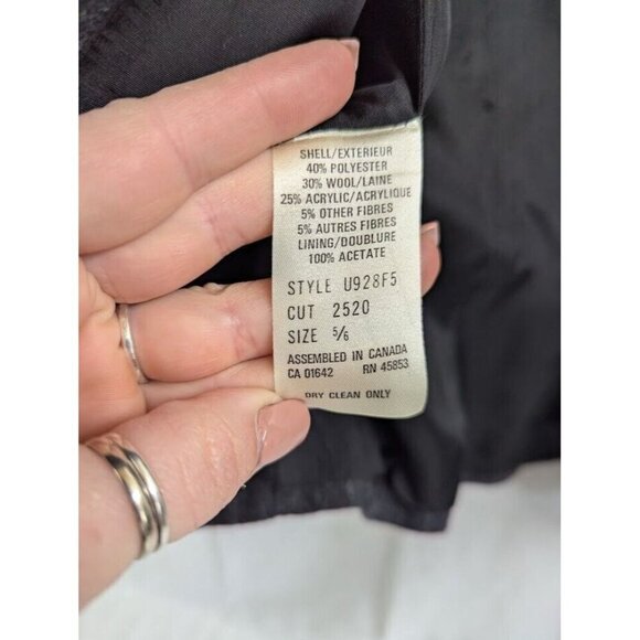 Nanci Jennifer Canada women's 5 wool blend suit jacket, gray white pin stripe - Picture 5 of 11